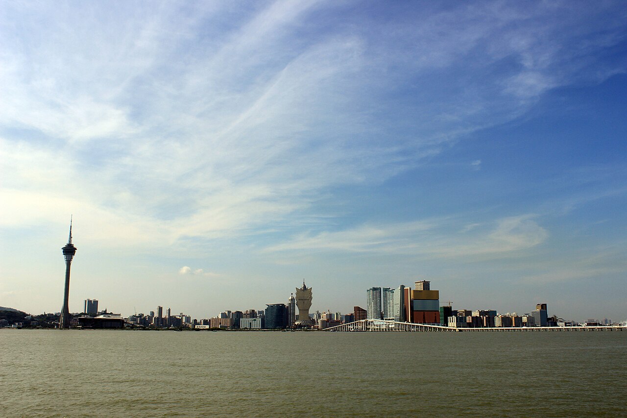 Skyline of the Macau Peninsula viewed from Taipa